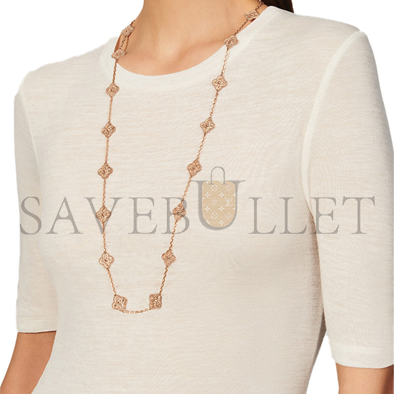 V*n Cl**f arpels vintage alhambra long necklace, 20 motifs vcarn9t000